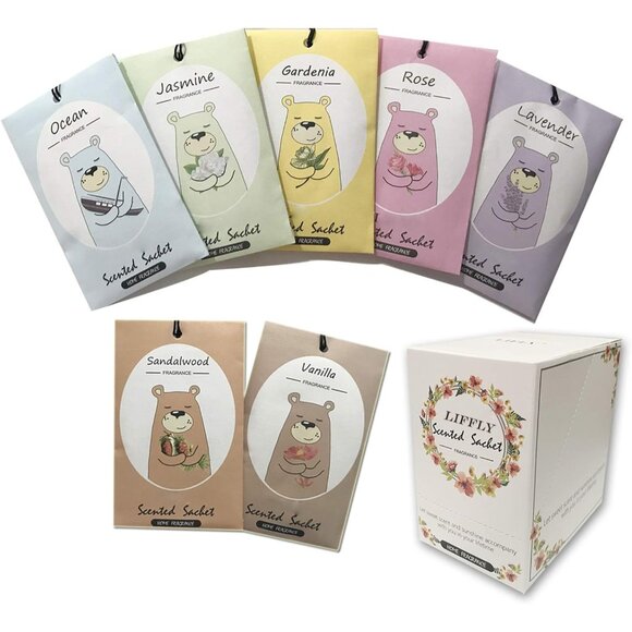 Other - 14 Packs Scented Sachets for Drawers and Closets Lavender, Rose, Jasmine, Ocean,